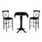 International Concepts Round 42 in Round Pedestal Bar Height Table with 2 Bar Height Stools, Black, 42 in W, 42 in L, Wood K46-42DPT-27-S6133-2 - alternate 4